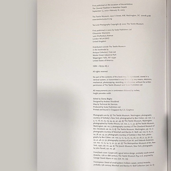 The Classical Tradition in Anatolian Carpets, Walter Denny (2002 Paperback) Fine - Picture 2 of 4